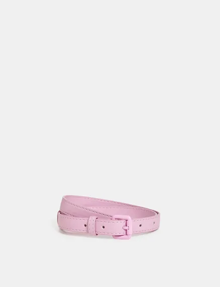 Light pink thin belt