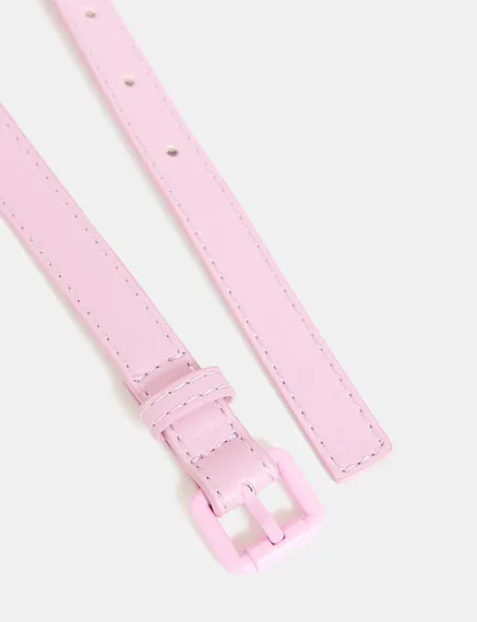 Light pink thin belt