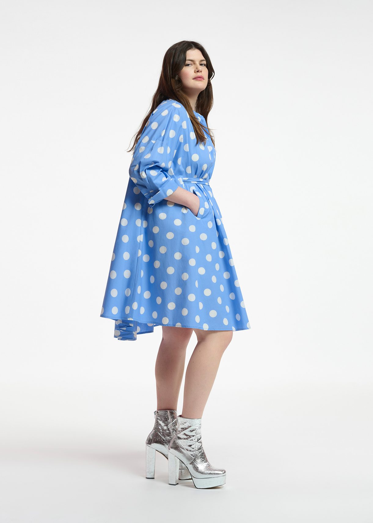 Polka store shirt dress