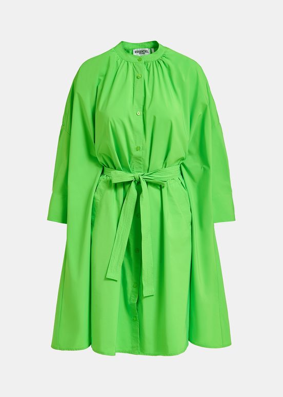 Green knee-length oversized shirt dress