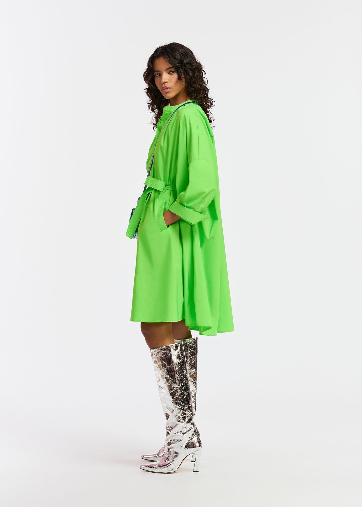 Groene oversized hemdjurk Essentiel Antwerp