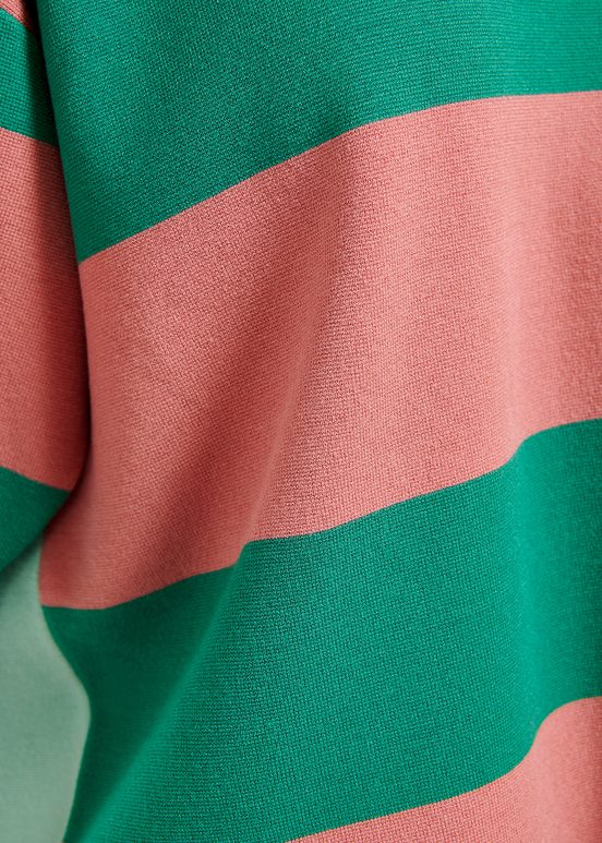 Vintage pink and green striped knit sweater