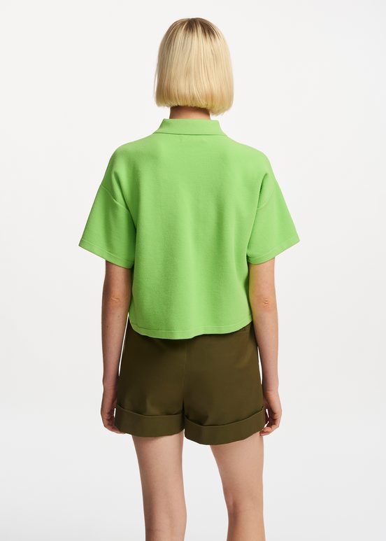 Groene polotop met kralen