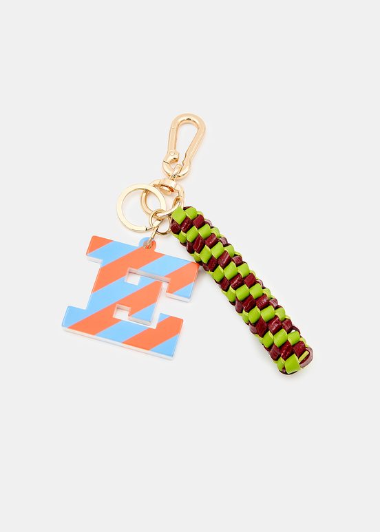 Orange and blue E-shaped keyhanger