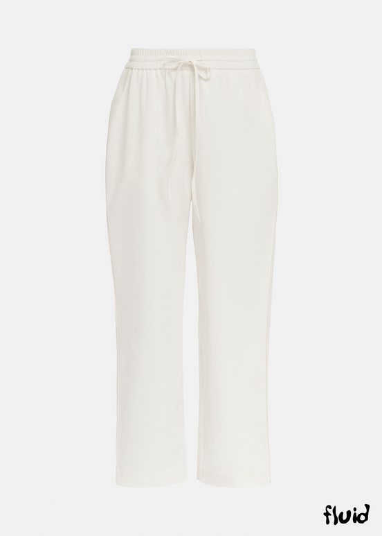 Pantalon blanc cassé à jambes effilées