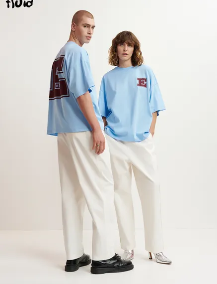 Off-white tapered-leg pants