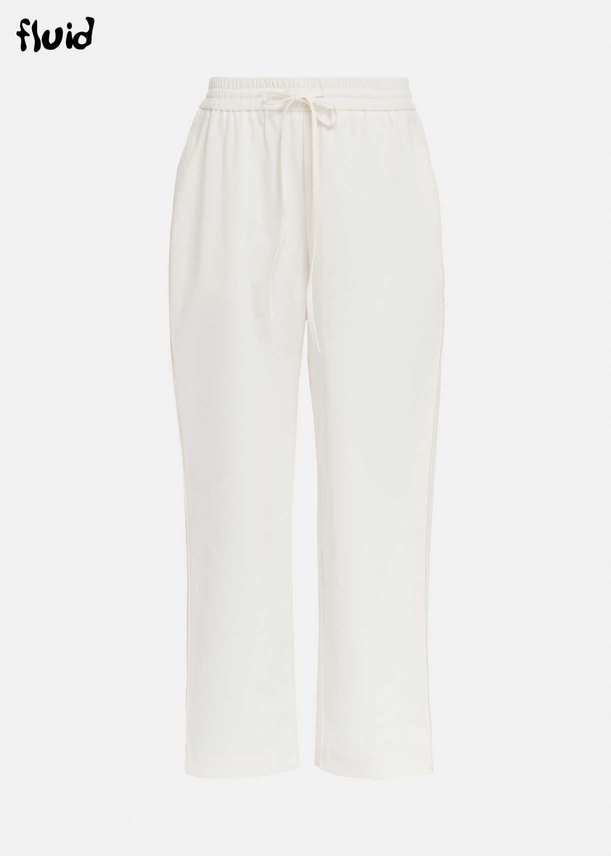 Pantalon blanc cassé à jambes effilées