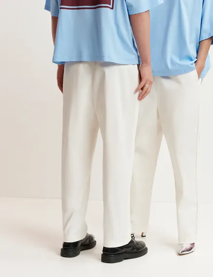 Off-white tapered-leg pants