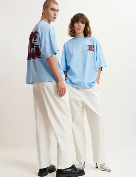 Off-white tapered-leg pants