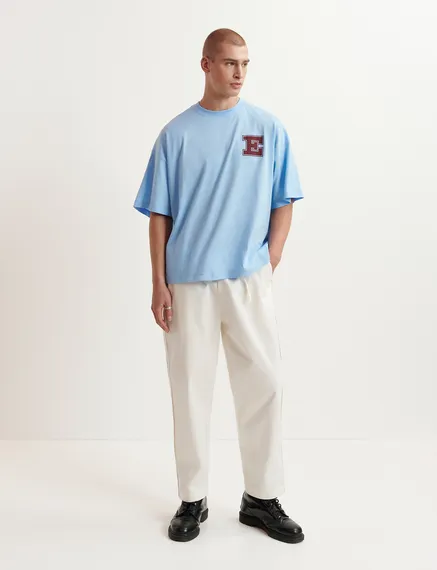 Off-white tapered-leg pants