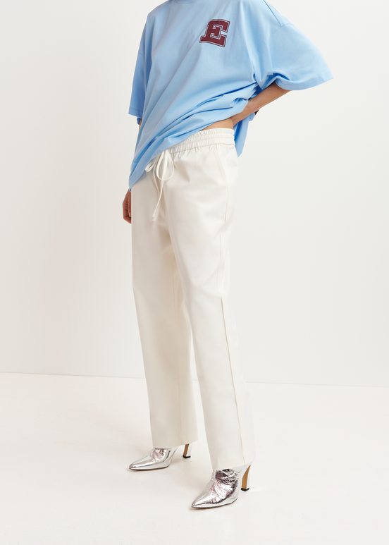 Off-white tapered-leg pants