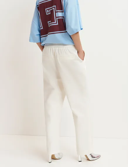 Off-white tapered-leg pants