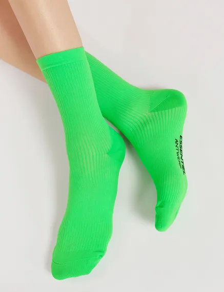 Neon green socks