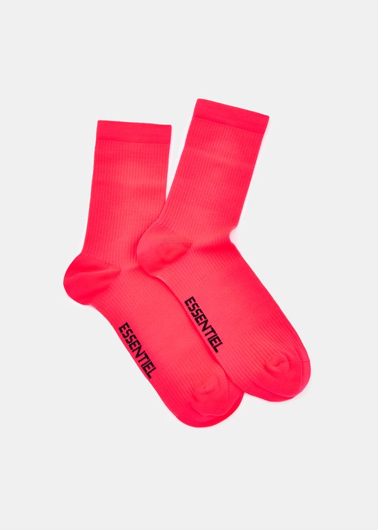 Chaussettes rouge fluo