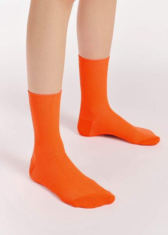 Chaussettes orange fluo