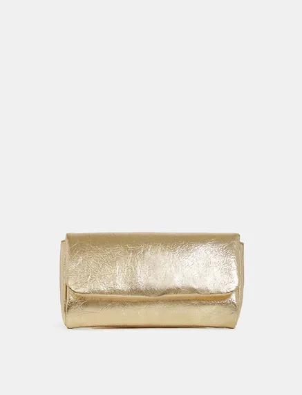 Gold metallic pouch