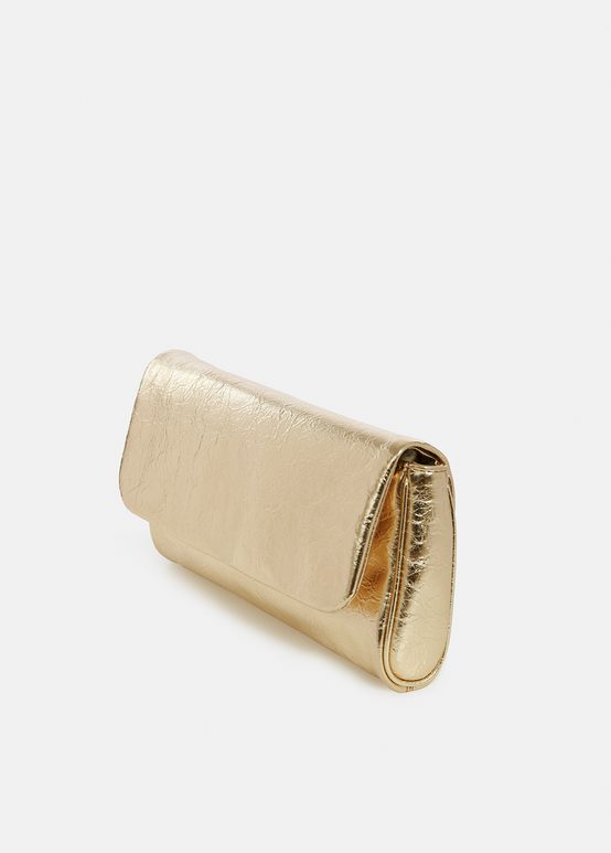 Gold metallic pouch