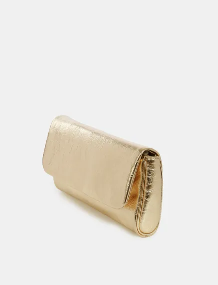 Gold metallic pouch