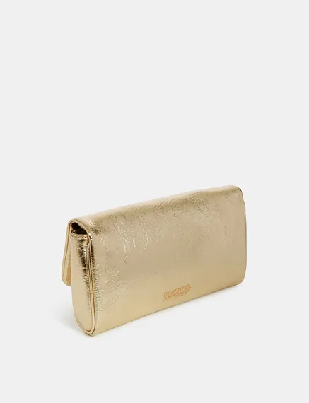 Gold metallic pouch