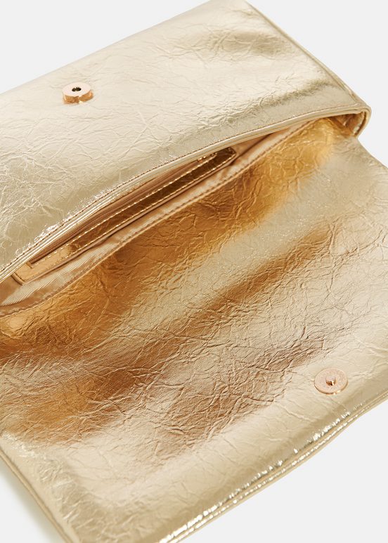 Gold metallic pouch