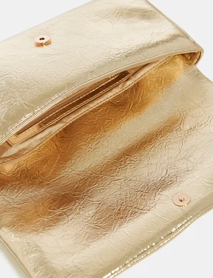 Gold metallic pouch