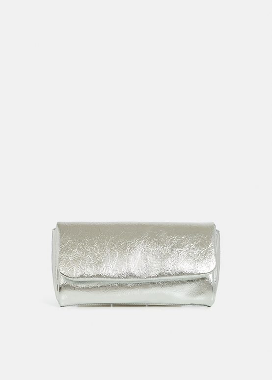 Silver metallic pouch