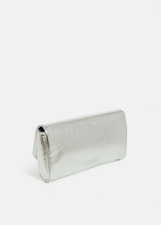 Silver metallic pouch