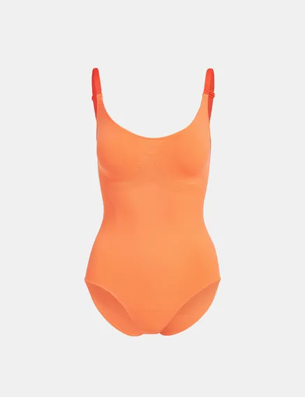 Orange sculpting bodysuit