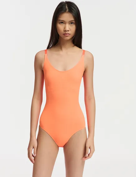 Orange sculpting bodysuit