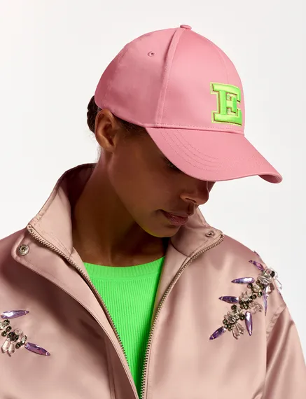 Pink embroidered baseball cap