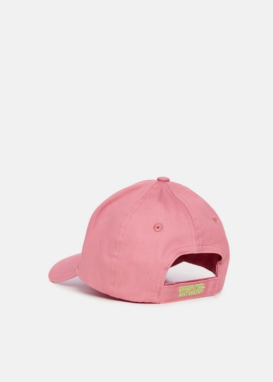 Casquette rose à broderie