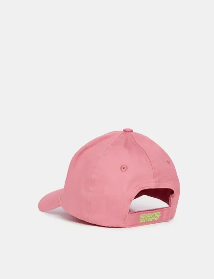 Pink embroidered baseball cap