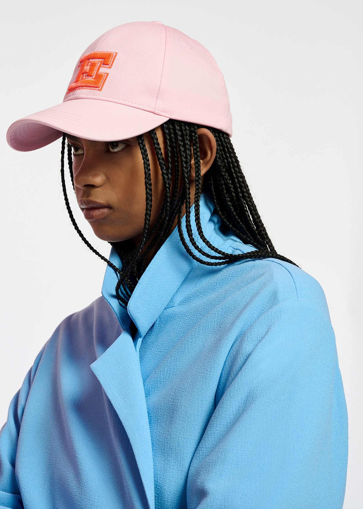 Light pink embroidered baseball cap