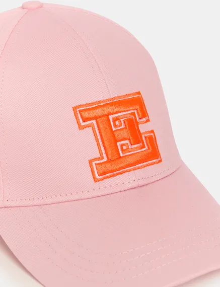 Light pink embroidered baseball cap