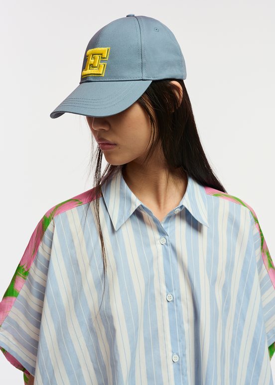 Blue embroidered baseball cap