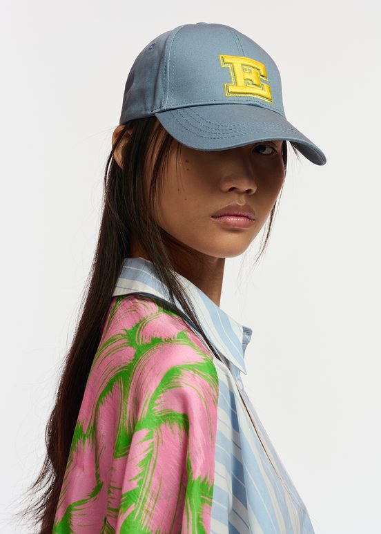 Blue embroidered baseball cap