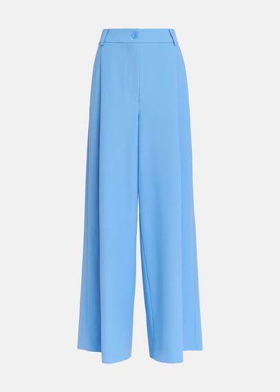 Pantalon bleu à jambes larges