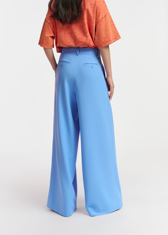 Blue wide-leg pants