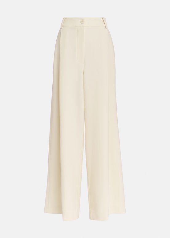 Ecru wide-leg pants