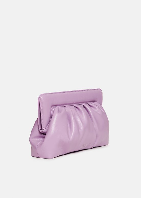 Pochette en faux cuir lilas