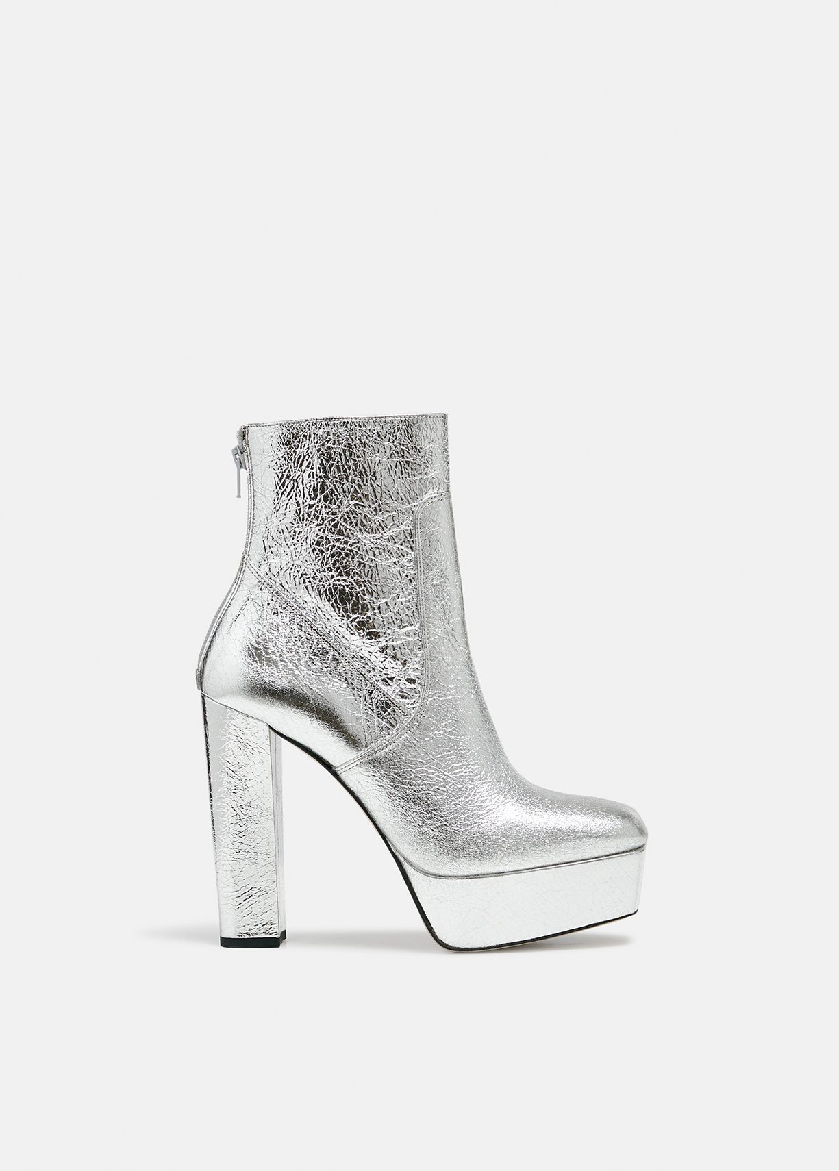 Silver platform shop ankle boots