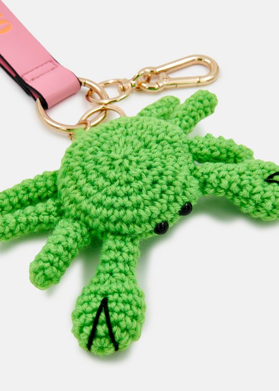 Green and pink crab-shaped keyhanger