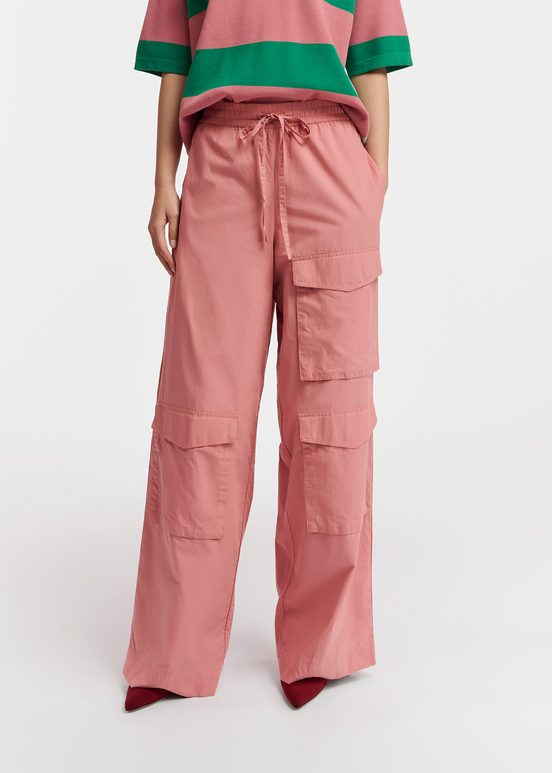 Vintage pink cotton cargo pants