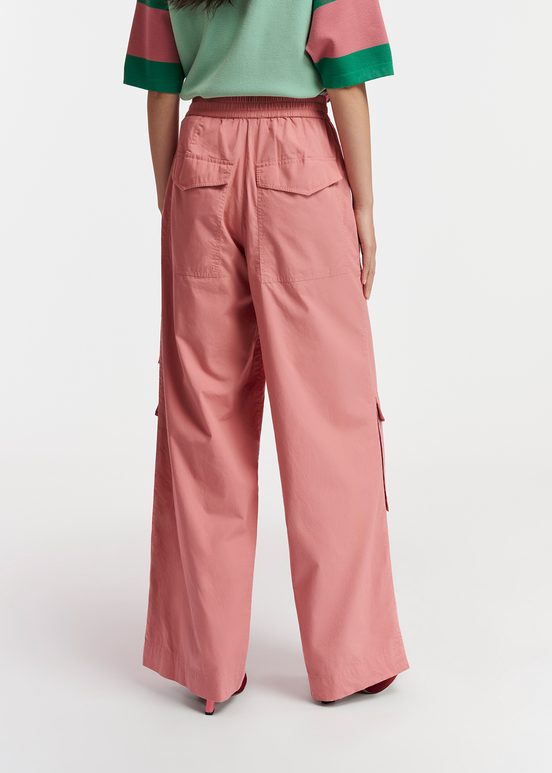 Vintage pink cotton cargo pants