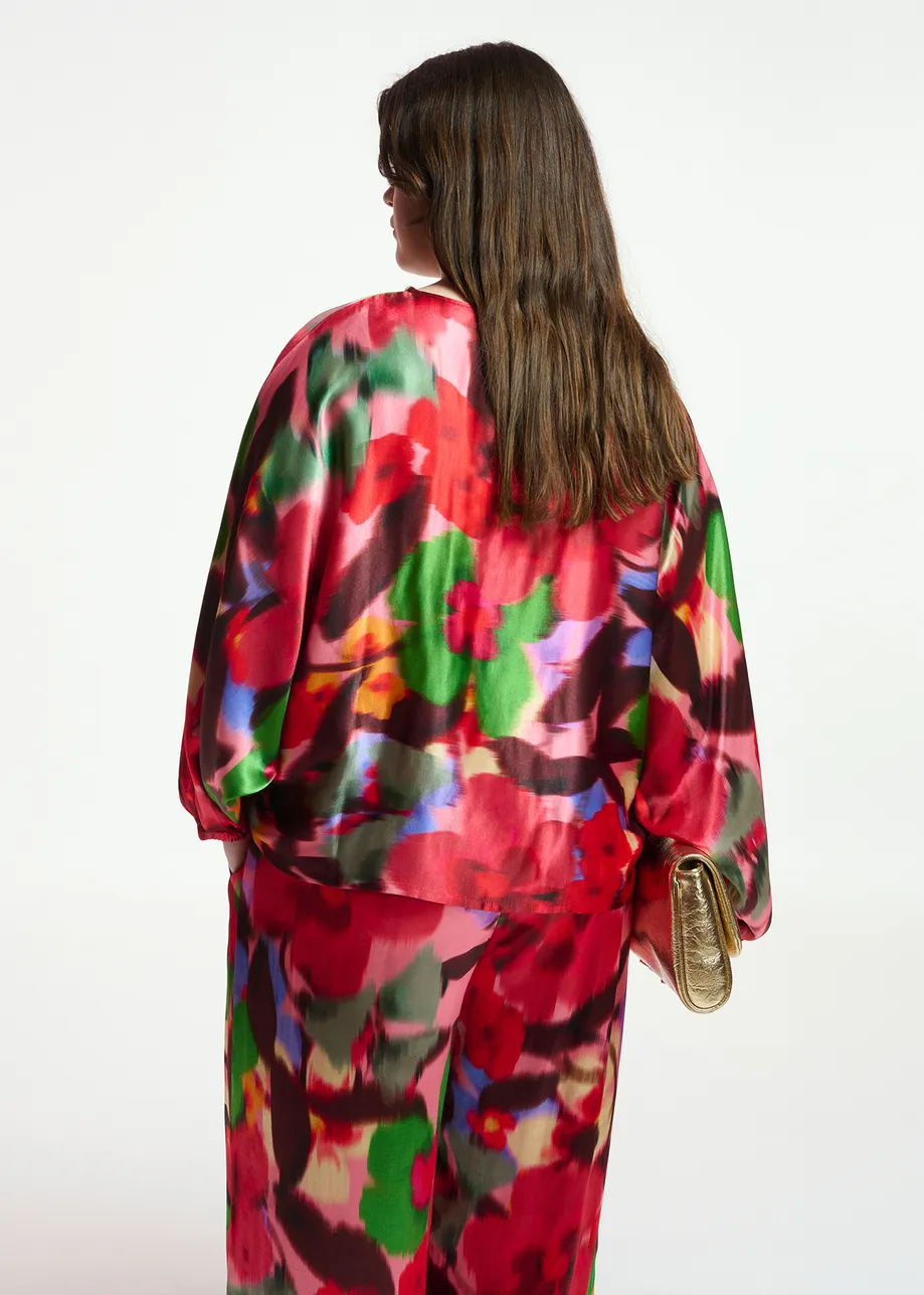 Top oversize à imprimé fleuri