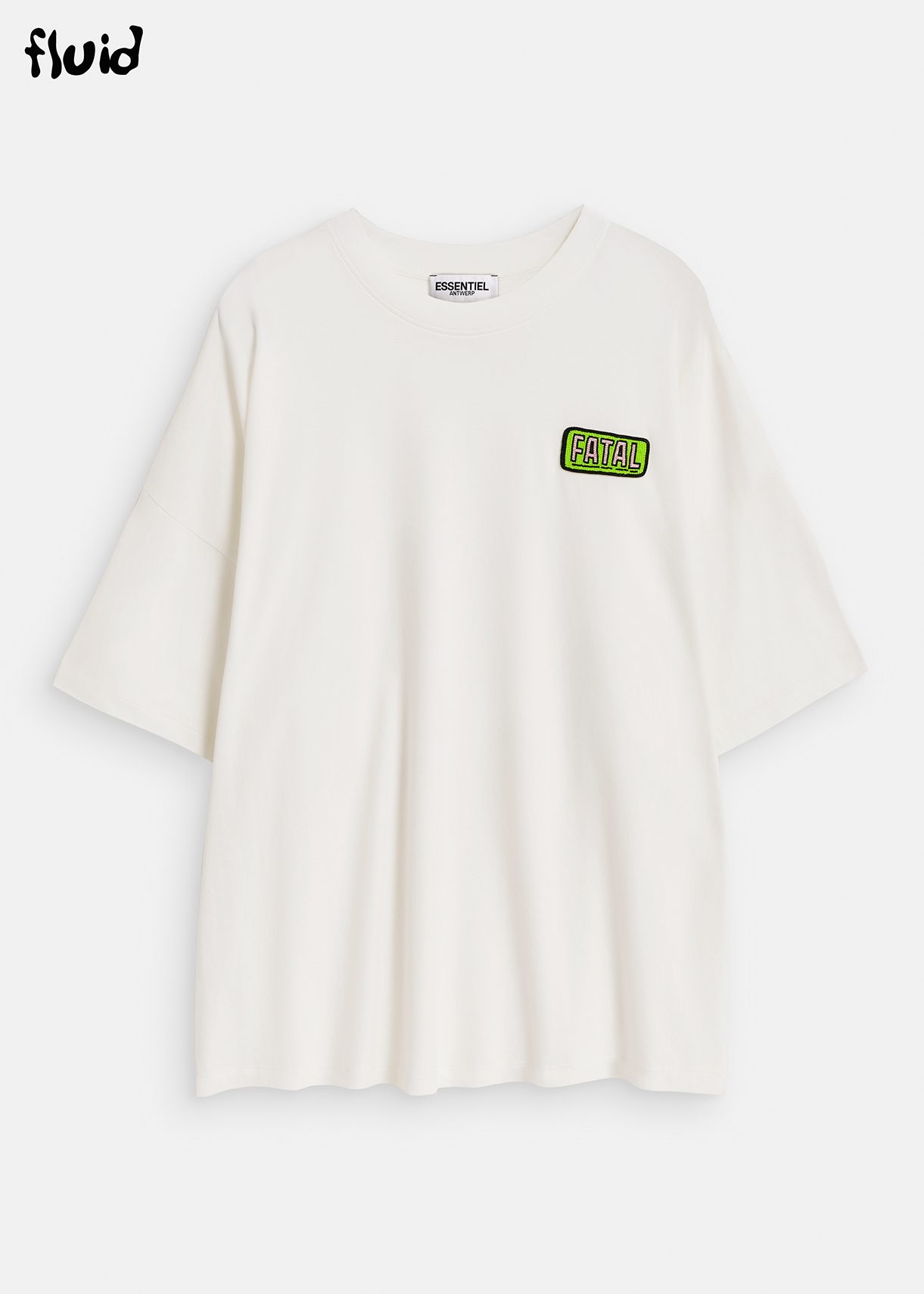 Off-white organic cotton T-shirt with embroidery 