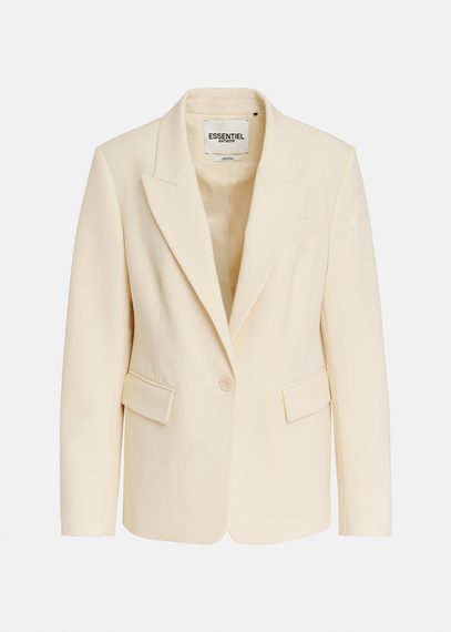 Ecru aansluitende blazer