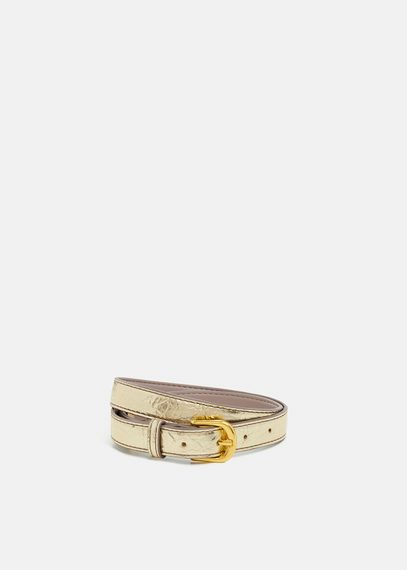 Gold metallic belt