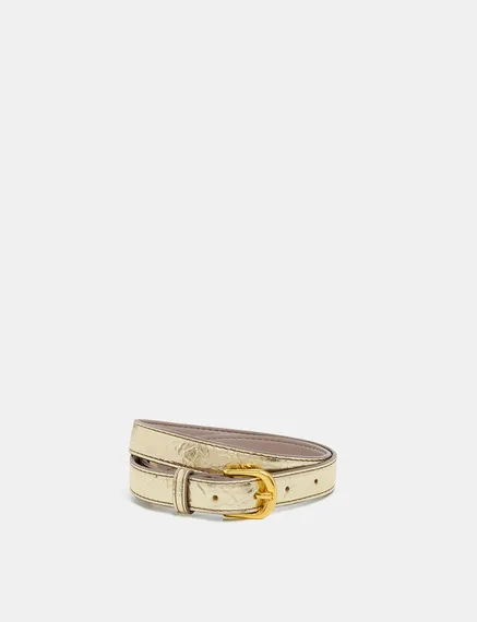 Gold metallic belt