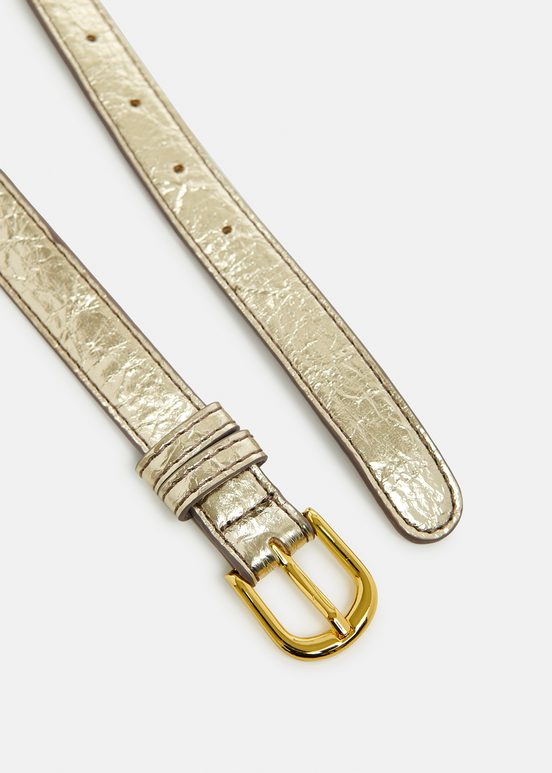 Gold metallic belt